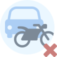Circular con vehículos motorizados no está permitido.
